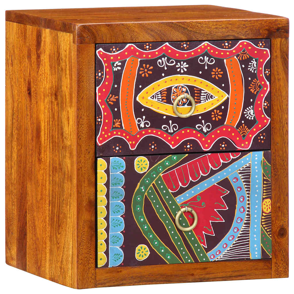 Nachttisch 2 pcs Braun 35 x 30 x 40 cm Akazie Massivholz