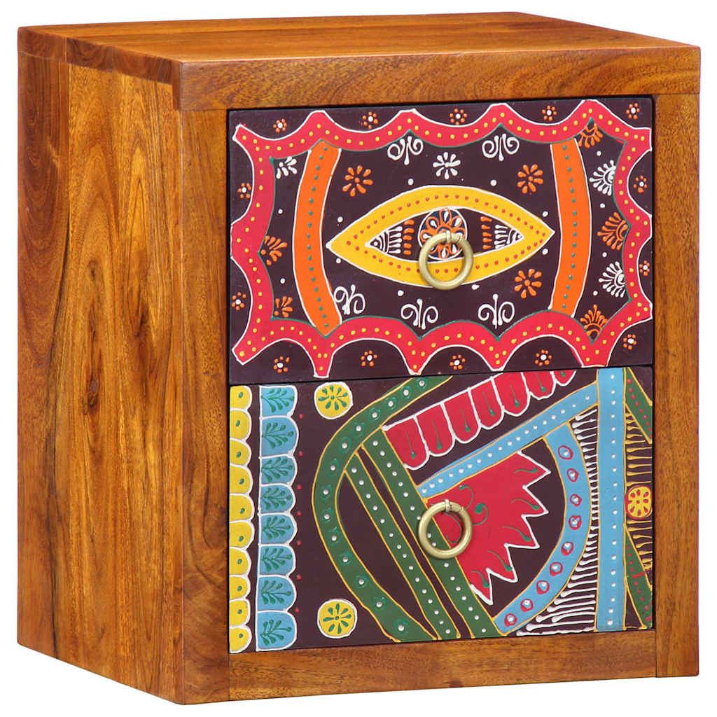 Nachttisch 2 pcs Braun 35 x 30 x 40 cm Akazie Massivholz