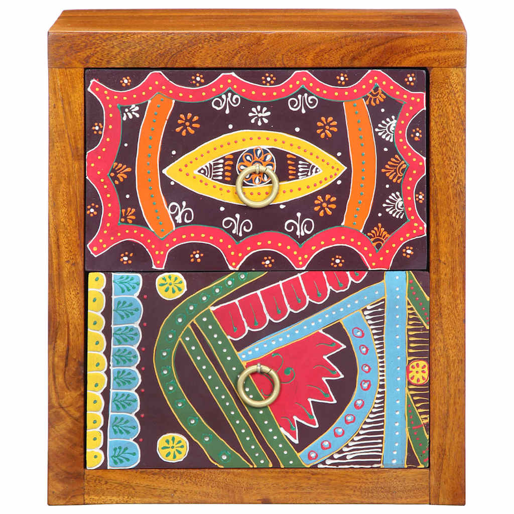 Nachttisch 2 pcs Braun 35 x 30 x 40 cm Akazie Massivholz