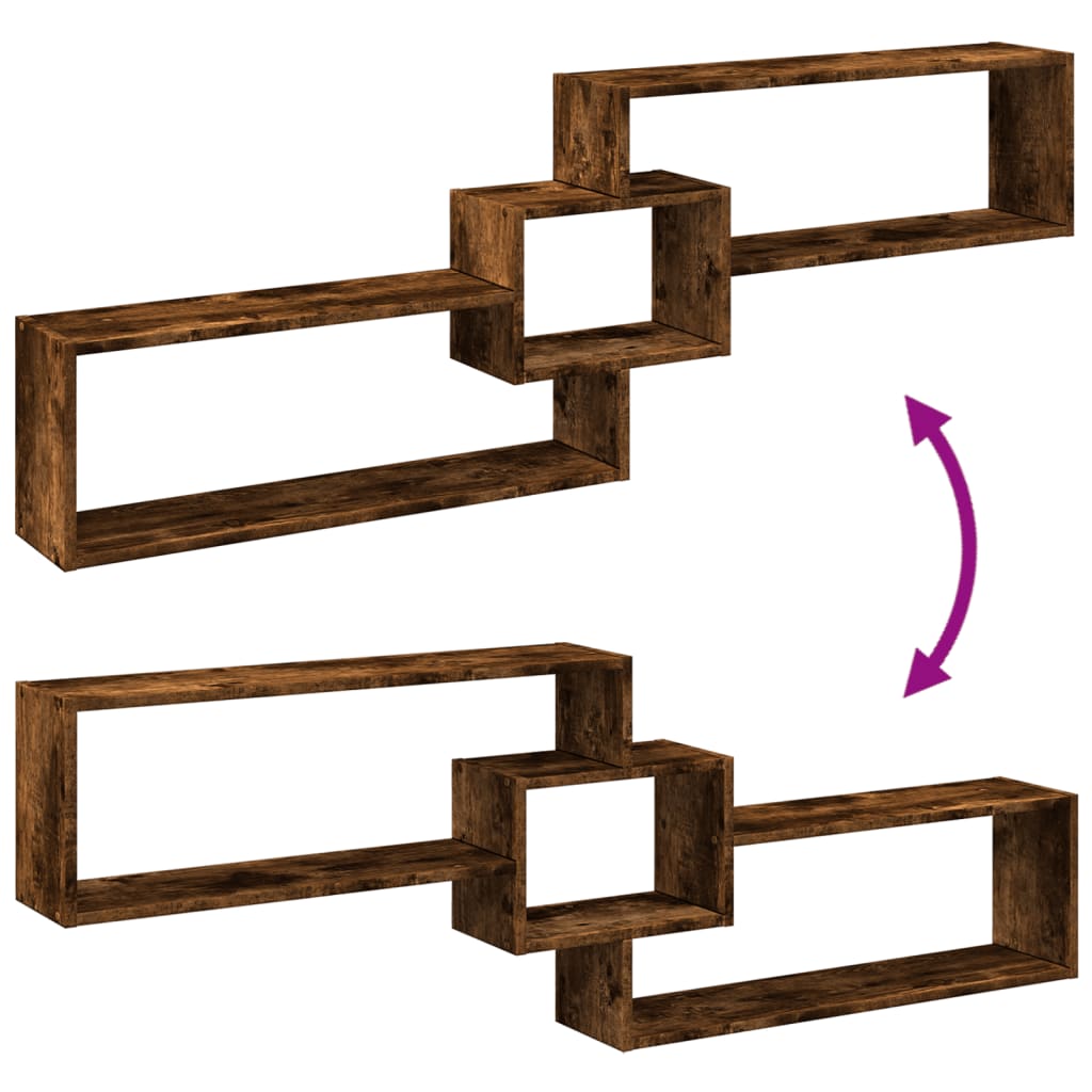 Wandschrank 158x18x53 cm Räuchereiche Holzwerkstoff