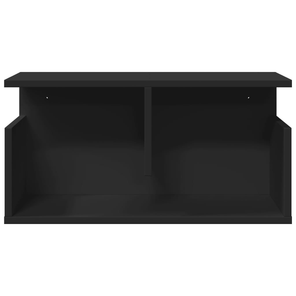 Wandschrank 60x20x30 cm Schwarz Holzwerkstoff