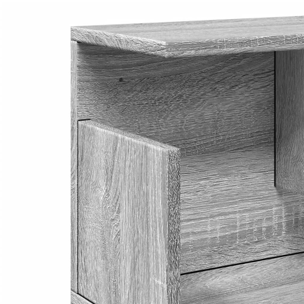 Wandschrank 80x20x30 cm Grau Sonoma Holzwerkstoff