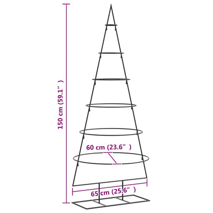 Metall-Weihnachtsbaum für Dekorationen Schwarz 150 cm