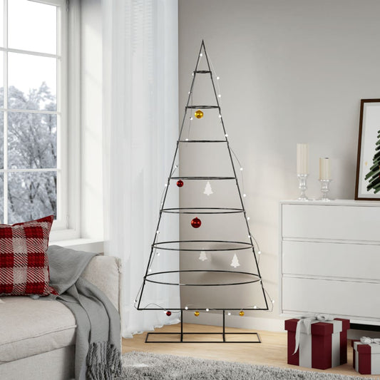 Metall-Weihnachtsbaum für Dekorationen Schwarz 180 cm