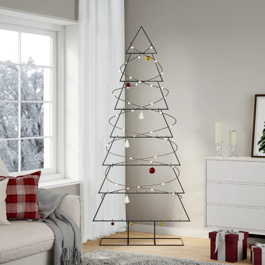 Metall-Weihnachtsbaum zum Dekorieren Schwarz 210 cm