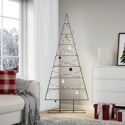 Metall-Weihnachtsbaum für Dekorationen Schwarz 180 cm