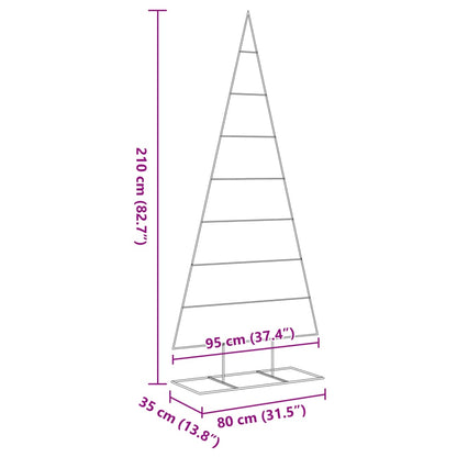 Metall-Weihnachtsbaum zum Dekorieren Schwarz 210 cm