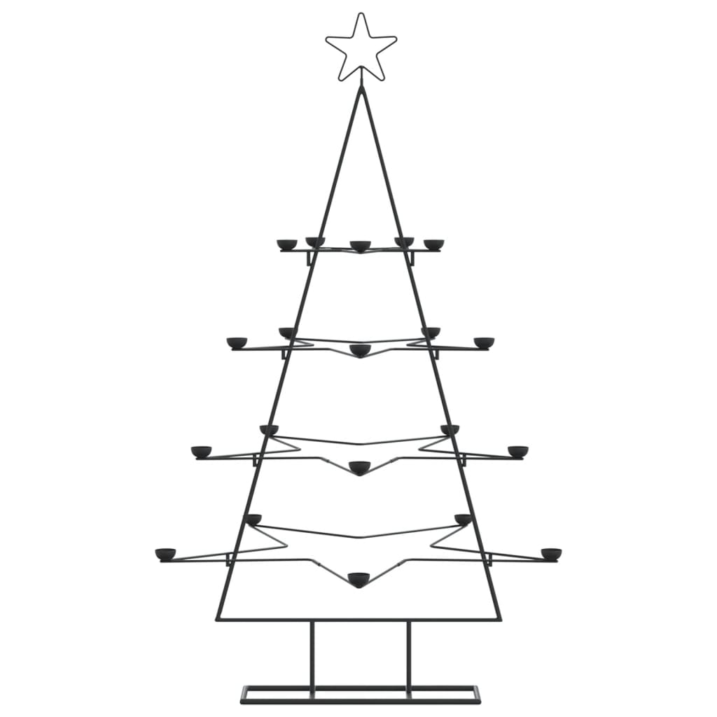 Metall-Weihnachtsbaum für Dekorationen Schwarz 140 cm