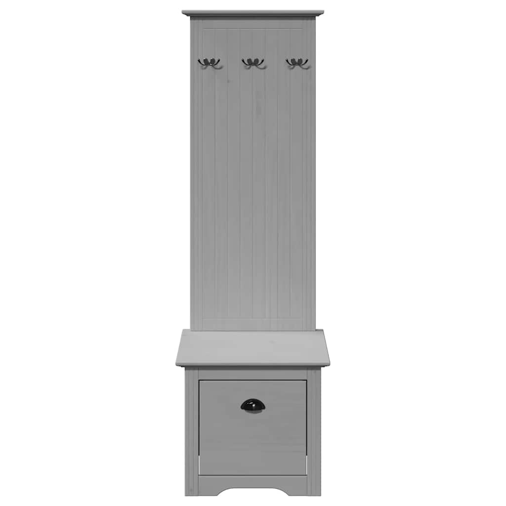 Flurschrank mit Haken BODO Grau 50x40x157 cm