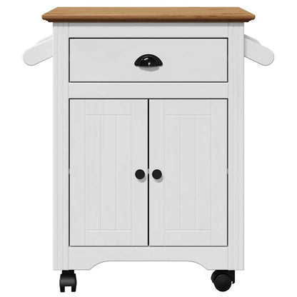 Küchenwagen BODO Weiß und Braun 72x45x80 cm