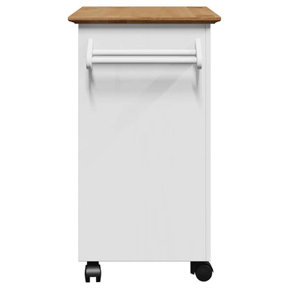 Küchenwagen BODO Weiß und Braun 72x45x80 cm