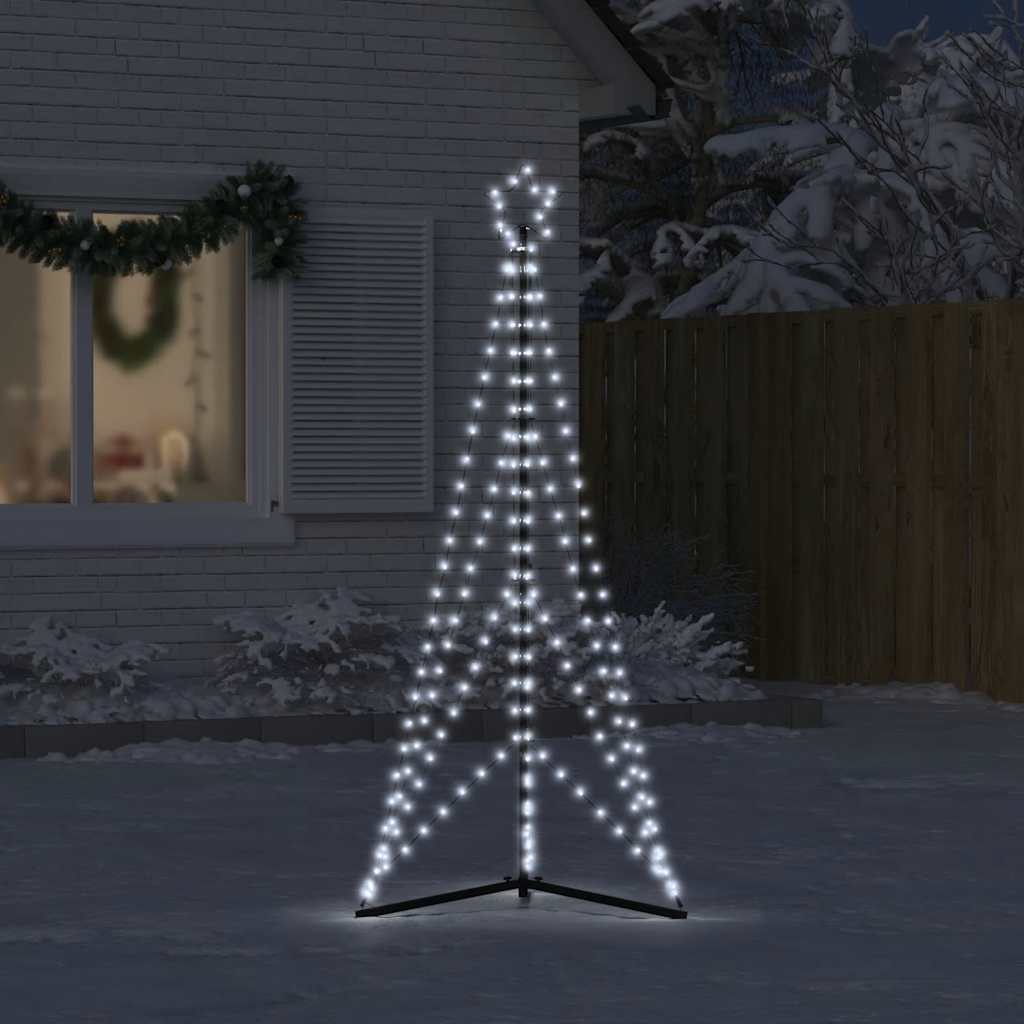 Weihnachtsbaum-Beleuchtung 363 LEDs Kaltweiß 182 cm