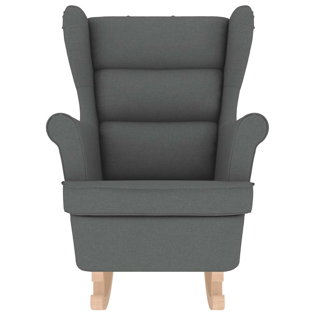 Schaukelsessel Dunkelgrau 74x90x102 cm Stoff