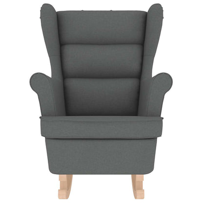 Schaukelsessel Dunkelgrau 74x90x102 cm Stoff