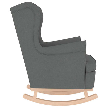 Schaukelsessel Dunkelgrau 74x90x102 cm Stoff