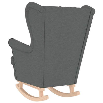 Schaukelsessel Dunkelgrau 74x90x102 cm Stoff