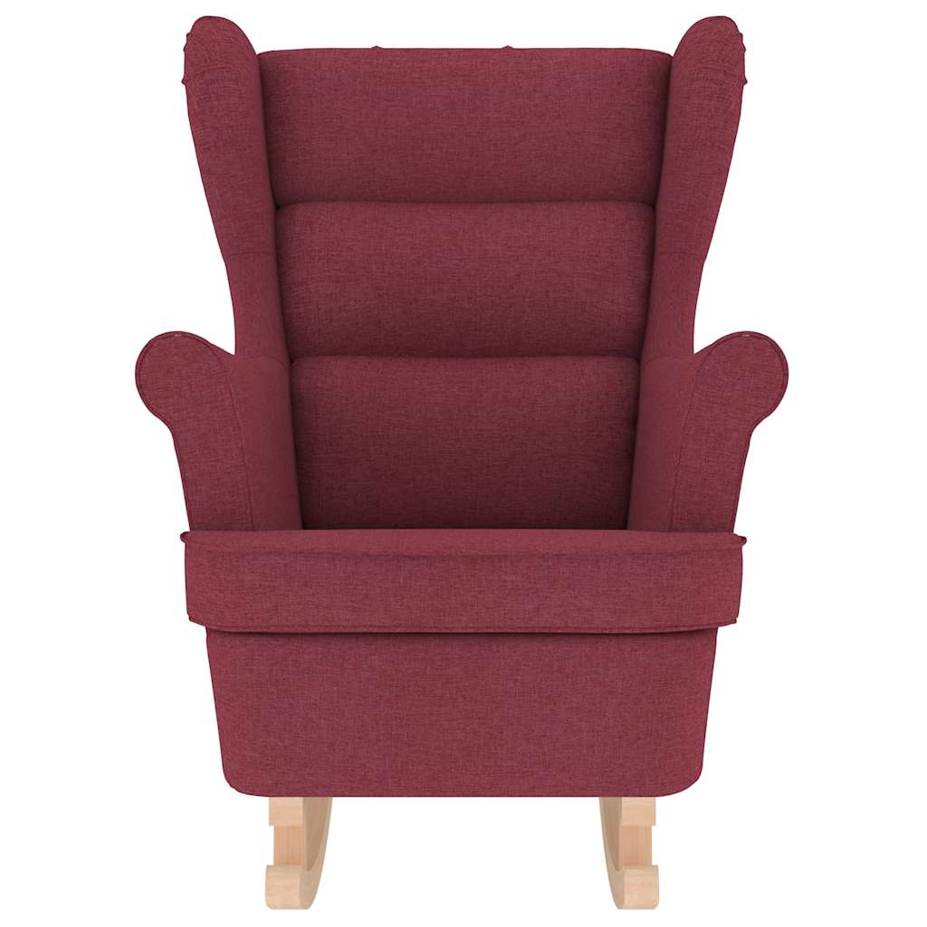 Schaukelsessel Weinrot 74x90x102 cm Stoff