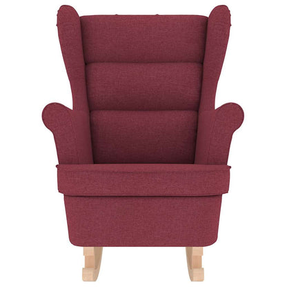 Schaukelsessel Weinrot 74x90x102 cm Stoff