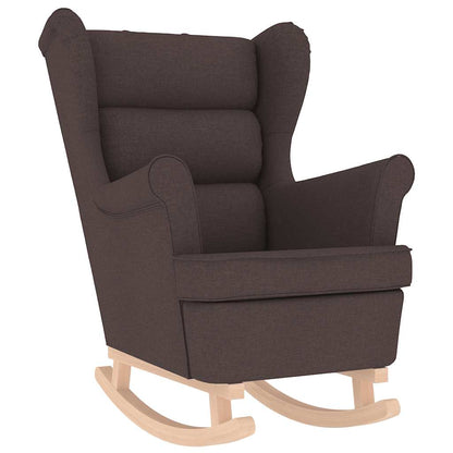 Schaukelsessel Dunkelbraun 74x90x102 cm Stoff
