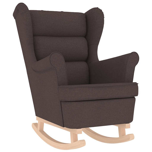 Schaukelsessel Dunkelbraun 74x90x102 cm Stoff