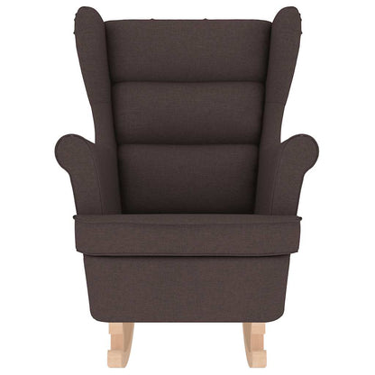 Schaukelsessel Dunkelbraun 74x90x102 cm Stoff
