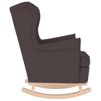 Schaukelsessel Dunkelbraun 74x90x102 cm Stoff