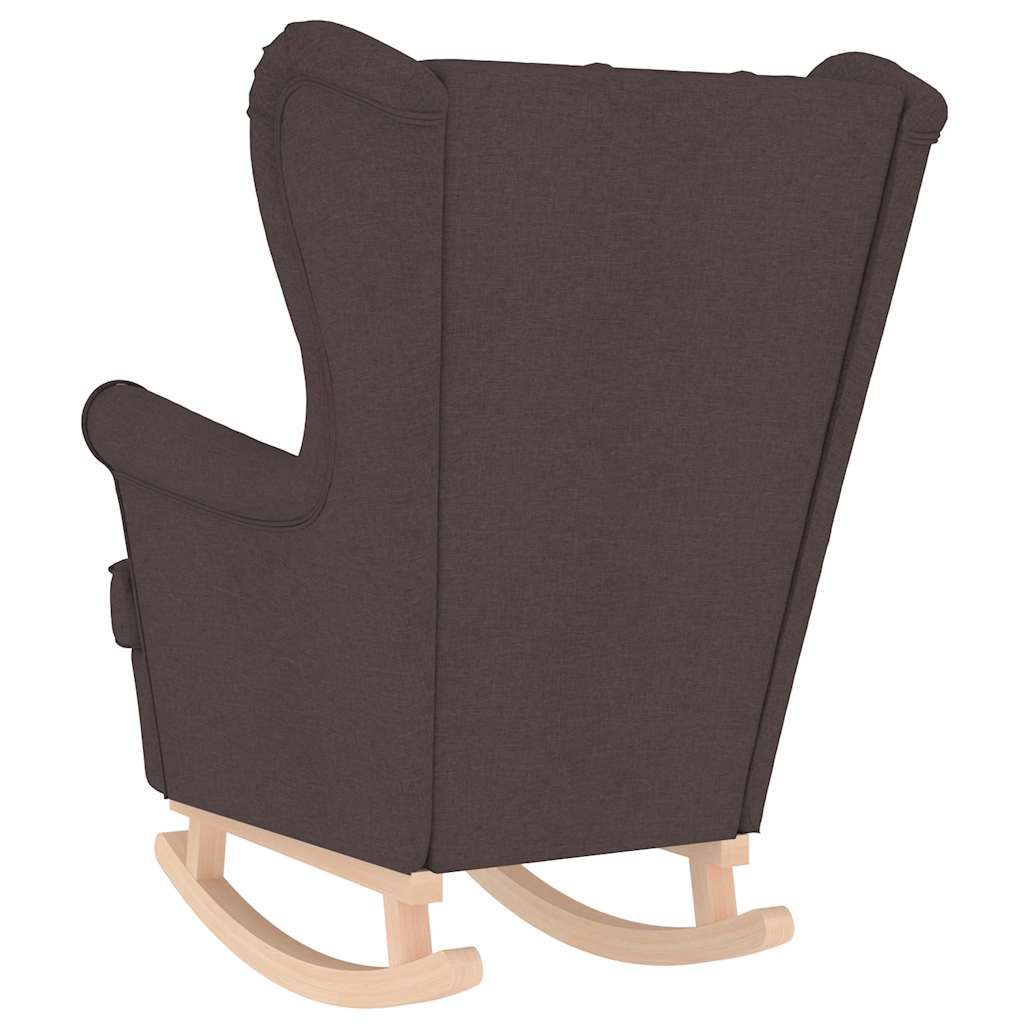 Schaukelsessel Dunkelbraun 74x90x102 cm Stoff