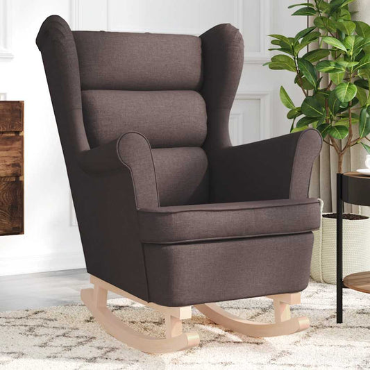Schaukelsessel Dunkelbraun 74x90x102 cm Stoff