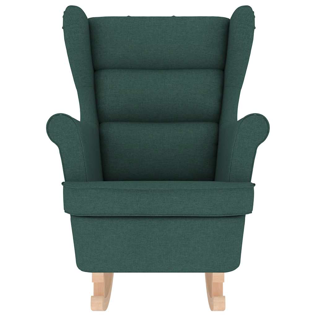 Schaukelsessel Dunkelgrün 74x90x102 cm Stoff