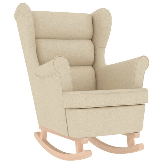 Schaukelsessel Creme 74x90x102 cm Stoff