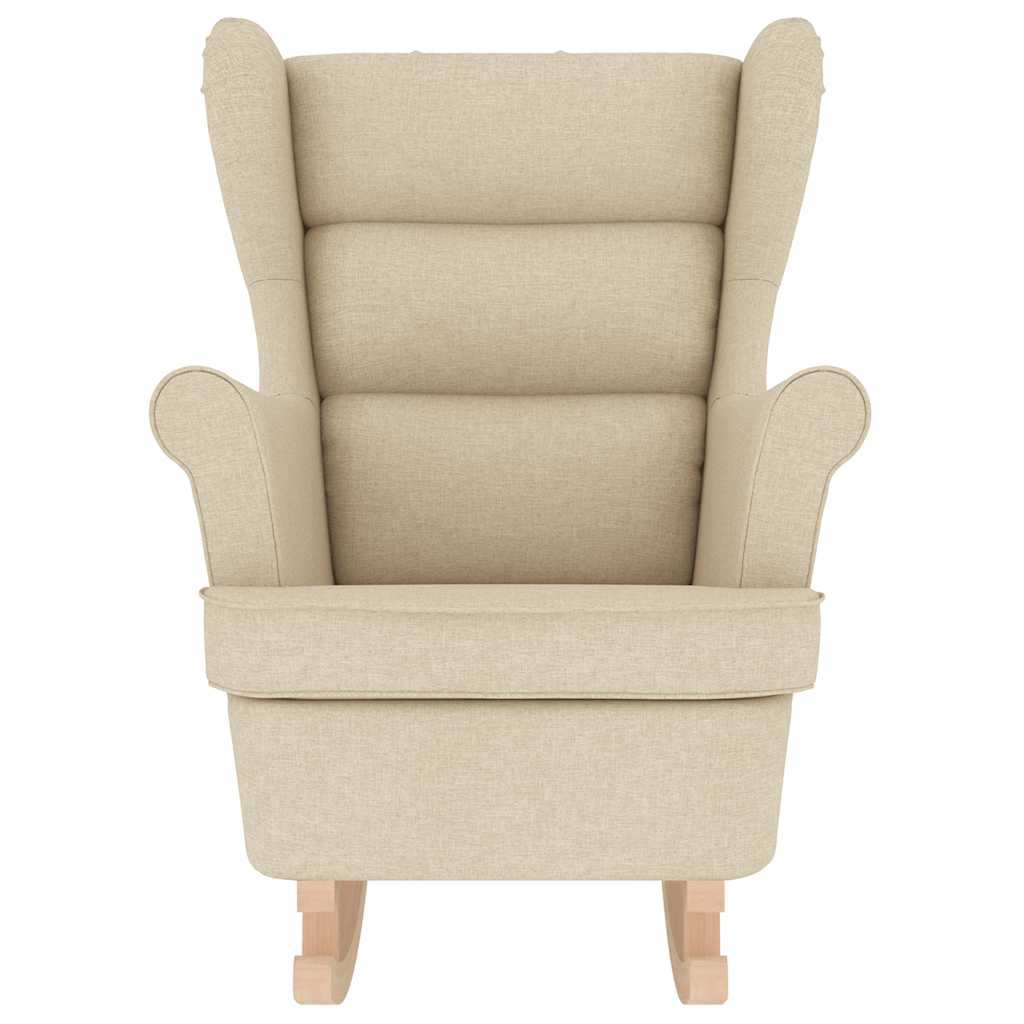 Schaukelsessel Creme 74x90x102 cm Stoff