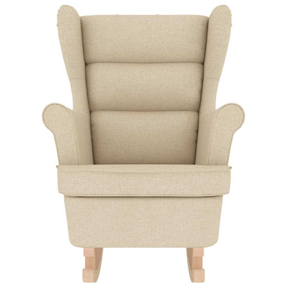 Schaukelsessel Creme 74x90x102 cm Stoff