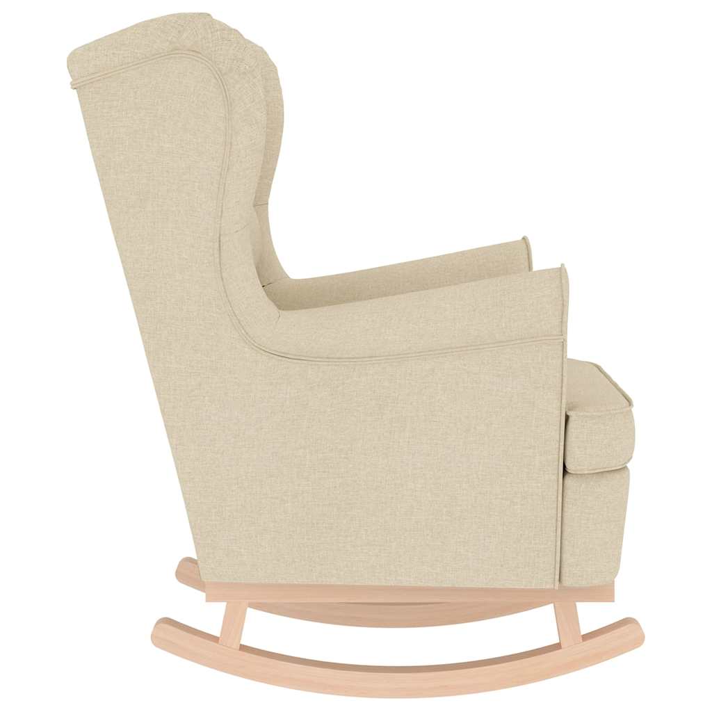 Schaukelsessel Creme 74x90x102 cm Stoff