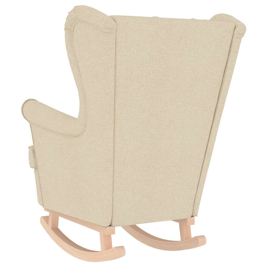 Schaukelsessel Creme 74x90x102 cm Stoff