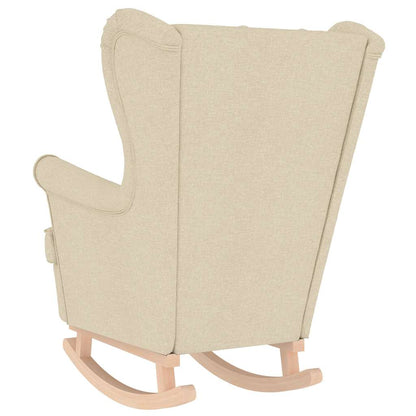 Schaukelsessel Creme 74x90x102 cm Stoff