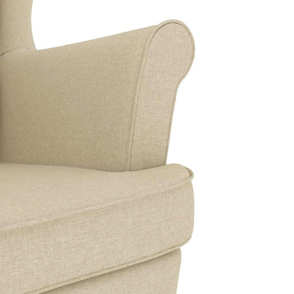 Schaukelsessel Creme 74x90x102 cm Stoff