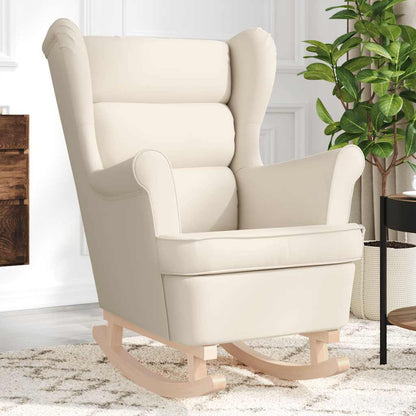 Schaukelsessel Creme 74x90x102 cm Stoff