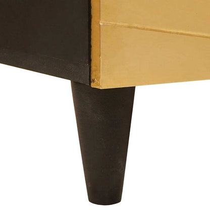 Sideboard 2 pcs Schwarz und Gold 60 x 33 x 75 cm