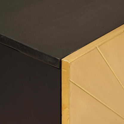 Sideboard 3 pcs Schwarz und Gold 60 x 33 x 75 cm