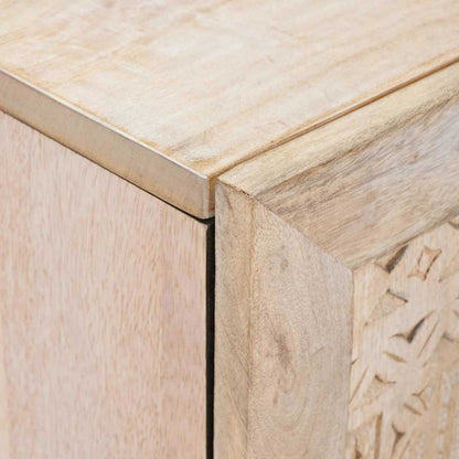 Sideboard 3 pcs Weiß 60 x 33 x 75 cm massives Mangoholz