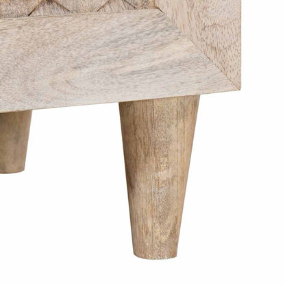 Sideboard 3 pcs Weiß 60 x 33 x 75 cm massives Mangoholz