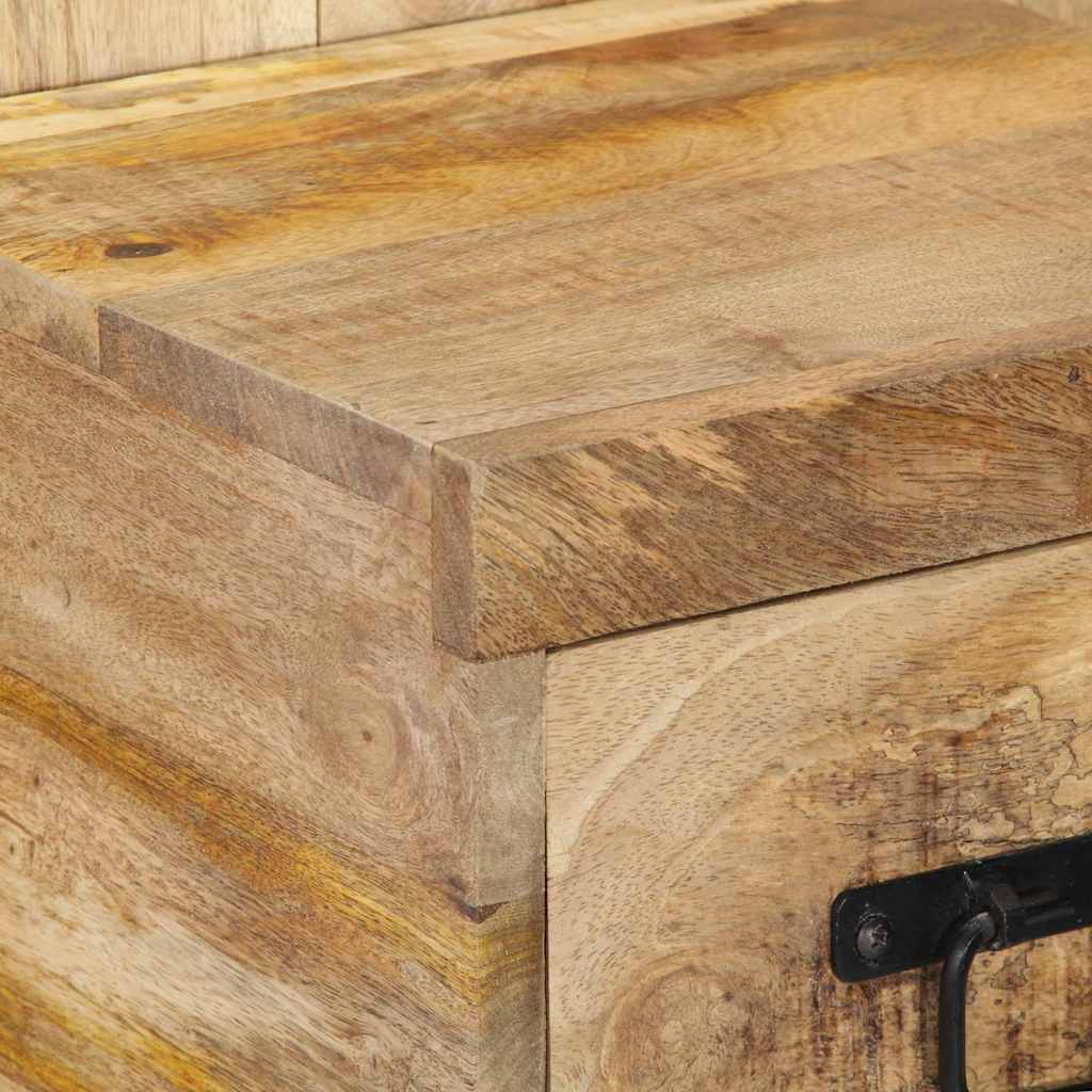 Nachttisch 60x32x80 cm Raues Mango-Massivholz