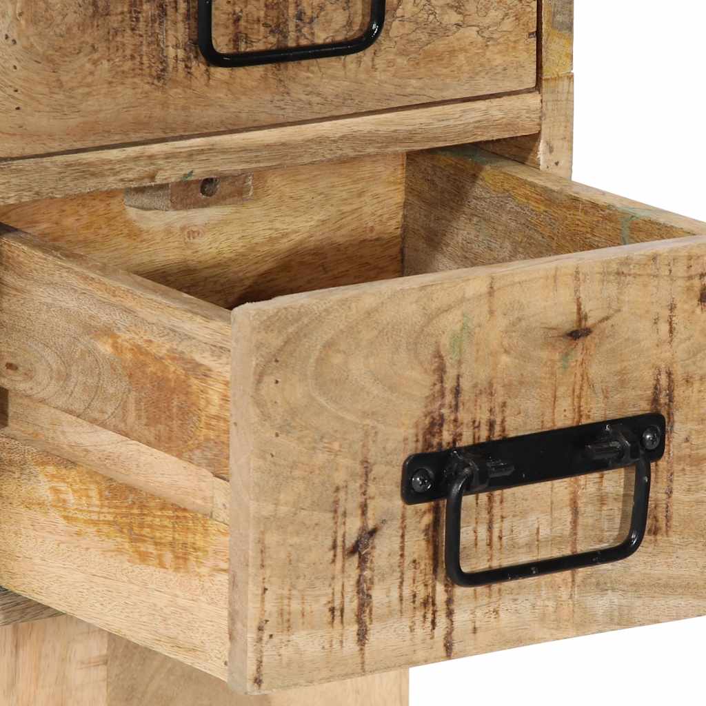 Nachttisch 60x32x80 cm Raues Mango-Massivholz
