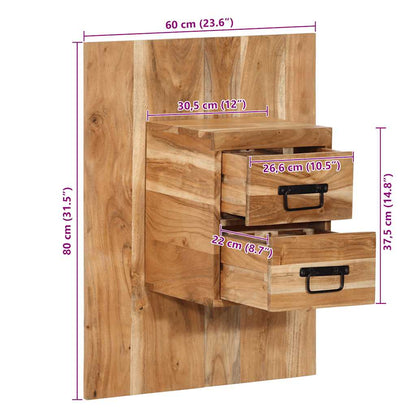 Nachttisch 60x32x80 cm Massivholz Akazie