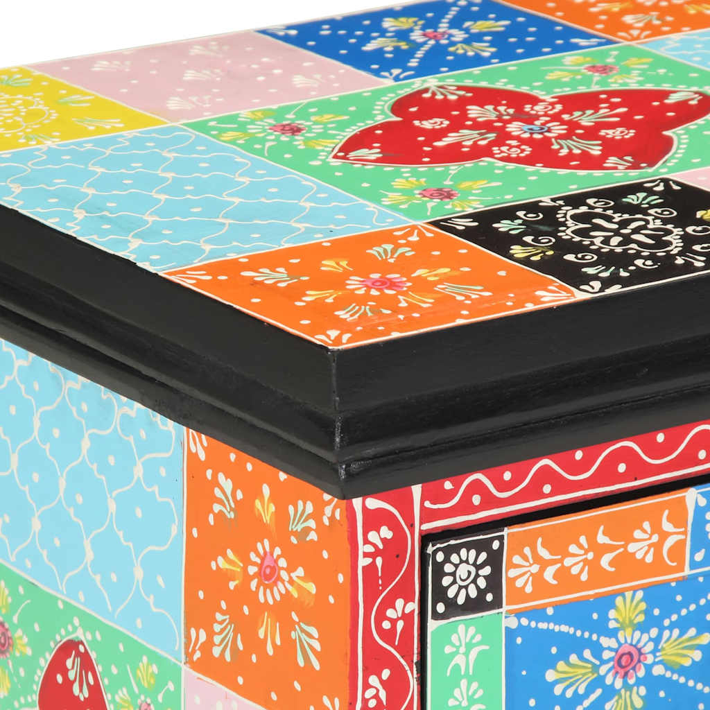 Nachttisch 2 pcs Mehrfarbig 40 x 35 x 45 cm massives Mangoholz