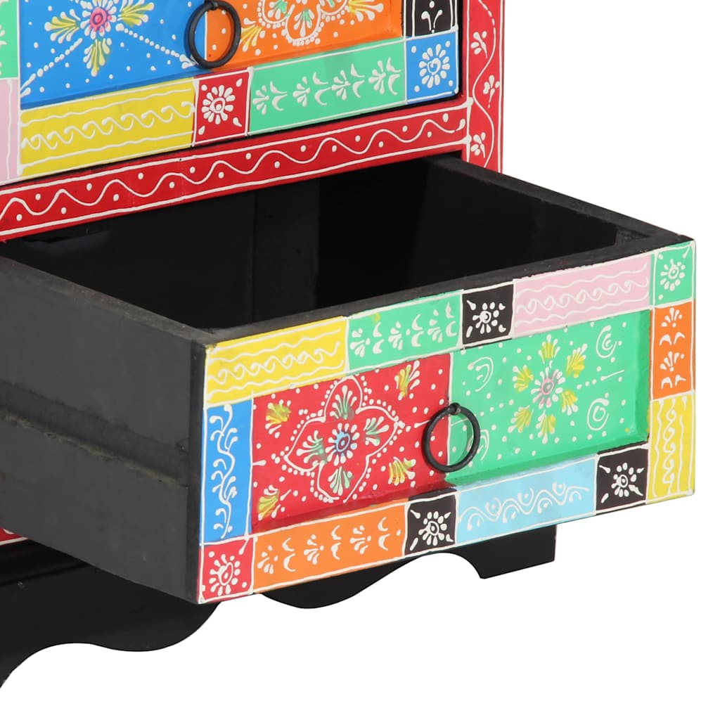 Nachttisch 2 pcs Mehrfarbig 40 x 35 x 45 cm massives Mangoholz