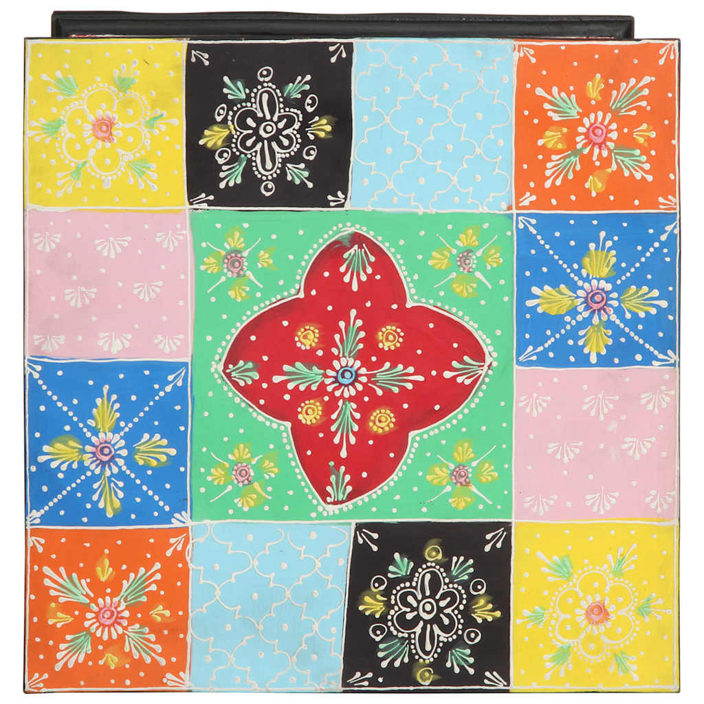 Schubladenschrank Mehrfarbig 40 x 40 x 60 cm Massivholz Mango