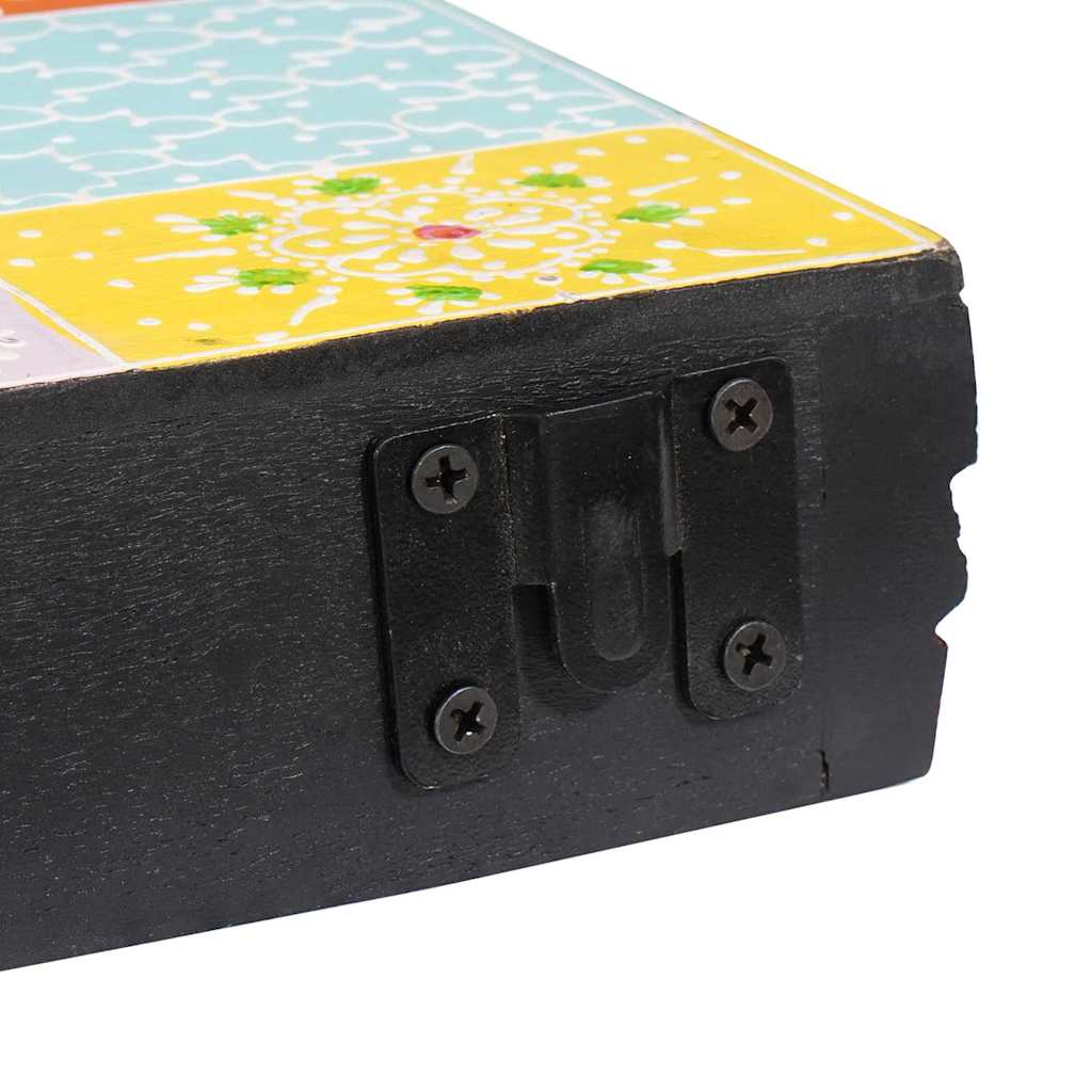 Wandregale 3 pcs Mehrfarbig 100 x 20 x 6 cm Massivholz Mango