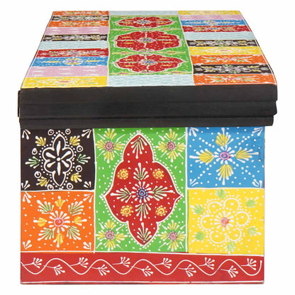 TV-Schrank Mehrfarbig 100 x 30 x 24 cm Massivholz Mango