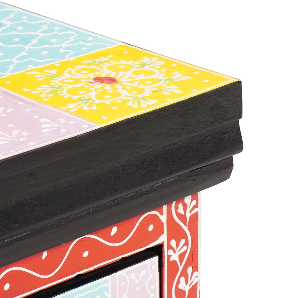 Nachttisch 2 pcs Mehrfarbig 40 x 30 x 28 cm Massivholz Mango